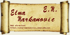 Elma Markanović vizit kartica